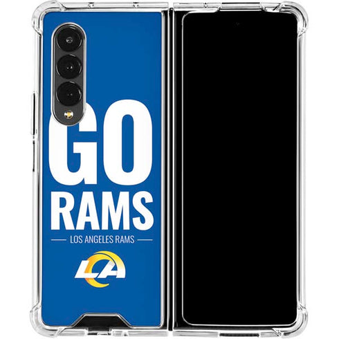 NFL Los Angeles Rams Team Motto Galaxy Z Fold4 5G Clear Case