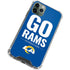 NFL Los Angeles Rams Team Motto iPhone 12 Pro Clear Case