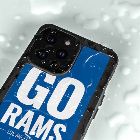 NFL Los Angeles Rams Team Motto iPhone 14 Pro Max Waterproof Case
