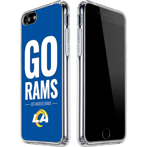 NFL Los Angeles Rams Team Motto iPhone SE (2nd & 3rd Gen) Clear Case