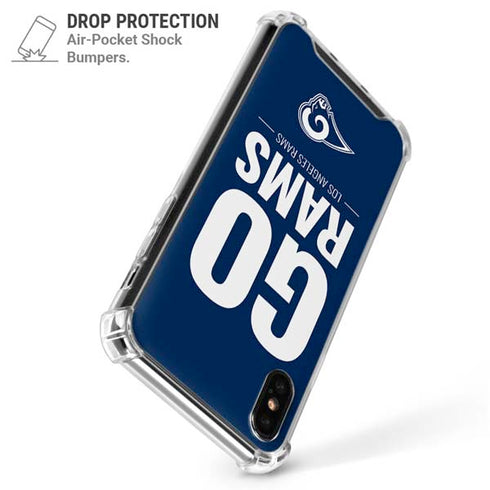 NFL Los Angeles Rams Team Motto iPhone X/XS Clear Case