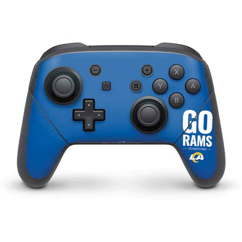 NFL Los Angeles Rams Team Motto Nintendo Switch Pro Controller Skin