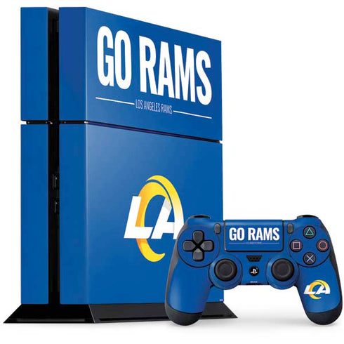 NFL Los Angeles Rams Team Motto PS4 Console and Controller Bundle Skin