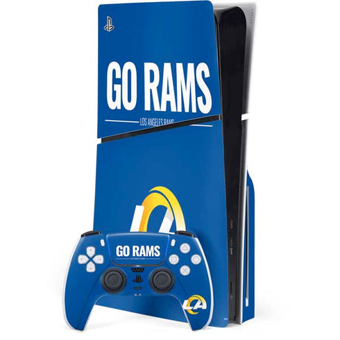 NFL Los Angeles Rams Team Motto PS5 Slim Disk Bundle Skin