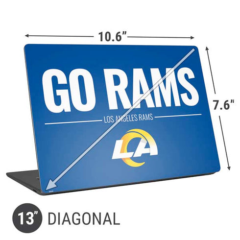 NFL Los Angeles Rams Team Motto Universal Laptop 13in (10.6 x 7.6in) Skin