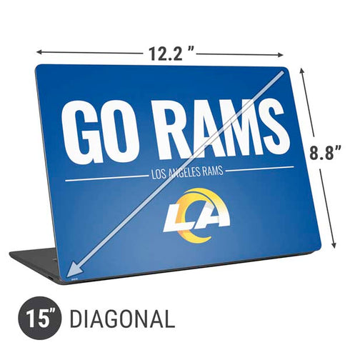 NFL Los Angeles Rams Team Motto Universal Laptop 15in (12.2 x 8.8in) Skin
