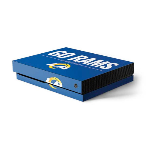 NFL Los Angeles Rams Team Motto Xbox One X Console Skin