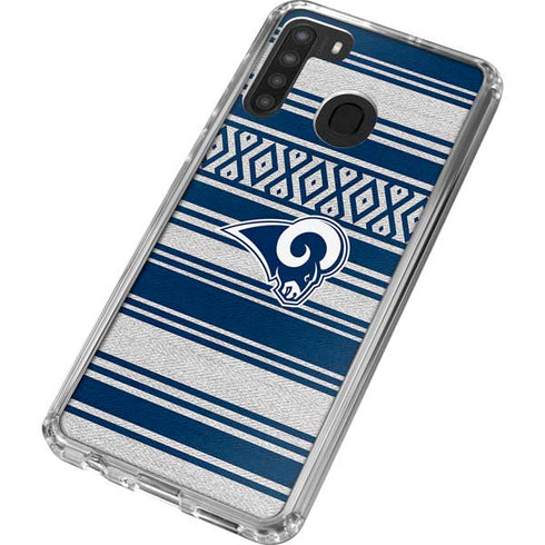 NFL Los Angeles Rams Trailblazer Galaxy A21 Clear Case