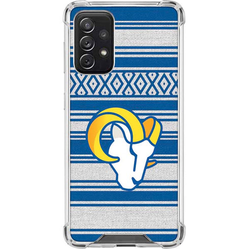 NFL Los Angeles Rams Trailblazer Galaxy A72 5G Clear Case