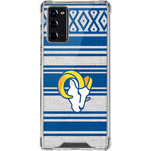 NFL Los Angeles Rams Trailblazer Galaxy Note20 5G Clear Case