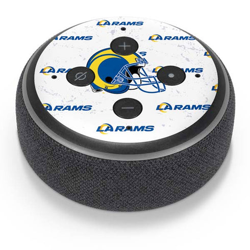 NFL Los Angeles Rams White Logo Blast Amazon Echo Dot Skin