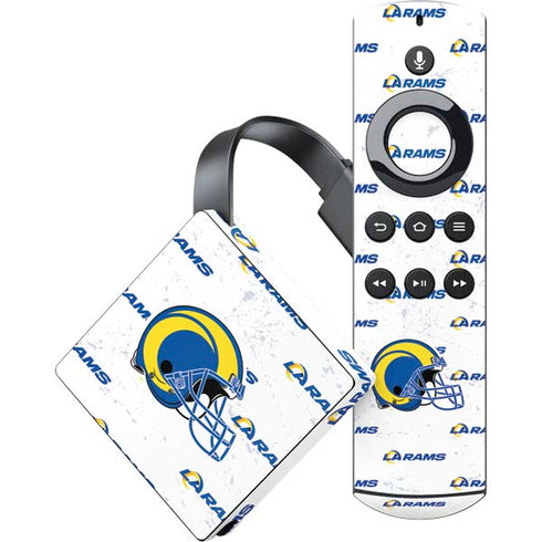 NFL Los Angeles Rams White Logo Blast Amazon Fire TV Skin