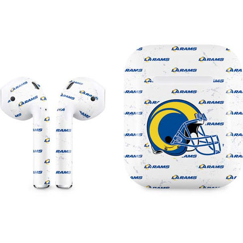 NFL Los Angeles Rams White Logo Blast Apple AirPods Skin