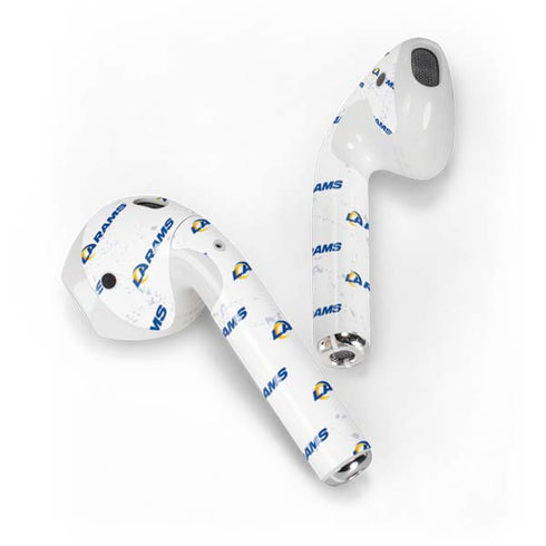 NFL Los Angeles Rams White Logo Blast Apple AirPods Skin