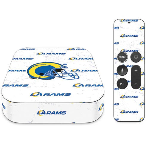 NFL Los Angeles Rams White Logo Blast Apple TV Skin