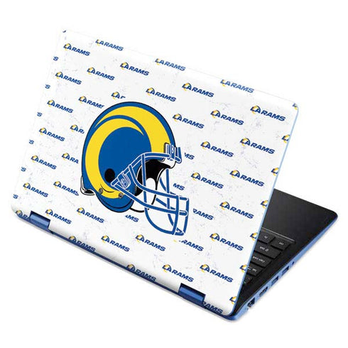 NFL Los Angeles Rams White Logo Blast Aspire R11 11.6in Skin