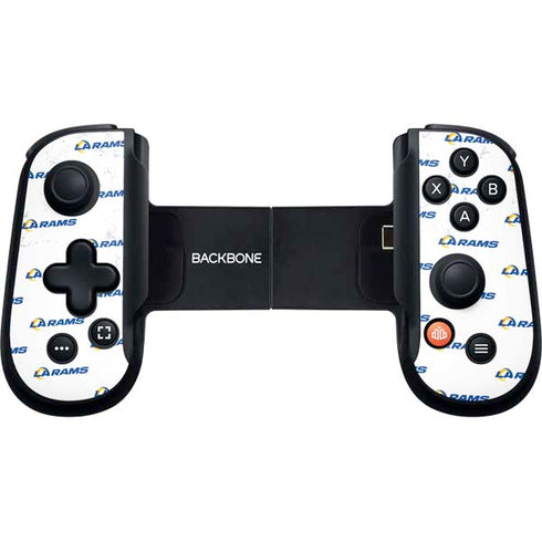 NFL Los Angeles Rams White Logo Blast Backbone One for iPhone Game Controller Skin