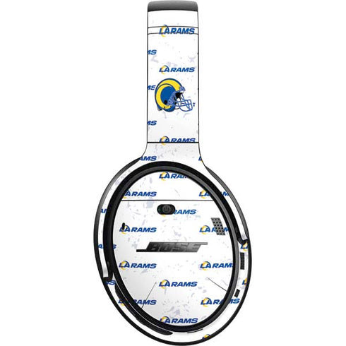 NFL Los Angeles Rams White Logo Blast Bose QuietComfort 35 Headphones Skin