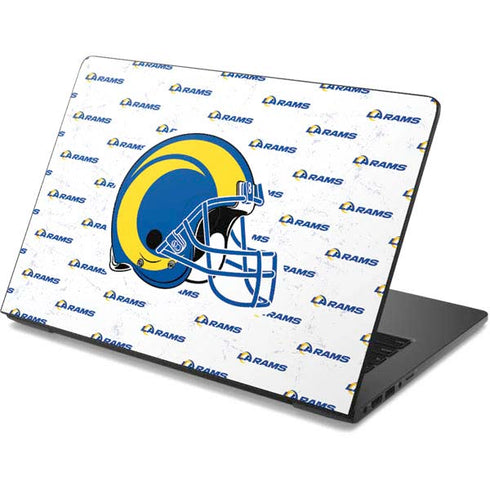 NFL Los Angeles Rams White Logo Blast Dell Chromebook Skin