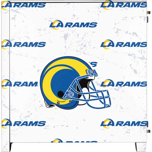 NFL Los Angeles Rams White Logo Blast Corsair 4000D Tempered Glass Mid-Tower ATX Case Skin