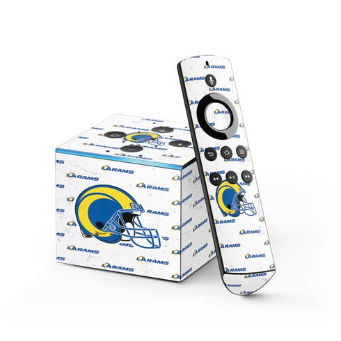 NFL Los Angeles Rams White Logo Blast Fire TV Cube Skin