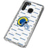 NFL Los Angeles Rams White Logo Blast Galaxy A21 Clear Case