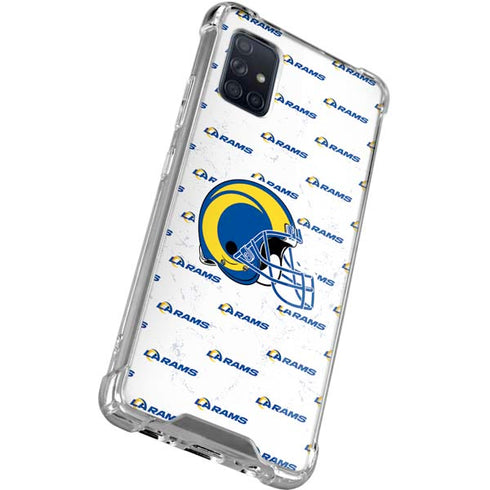 NFL Los Angeles Rams White Logo Blast Galaxy A51 5G Clear Case