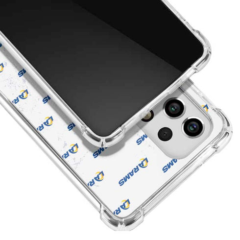 NFL Los Angeles Rams White Logo Blast Galaxy A53 5G Clear Case