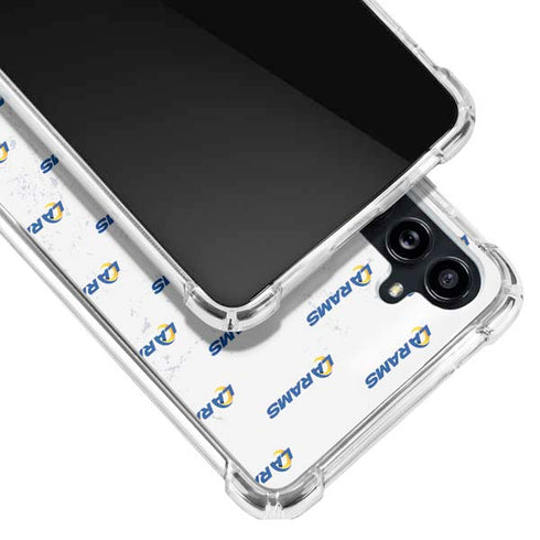 NFL Los Angeles Rams White Logo Blast Galaxy A54 5G Clear Case