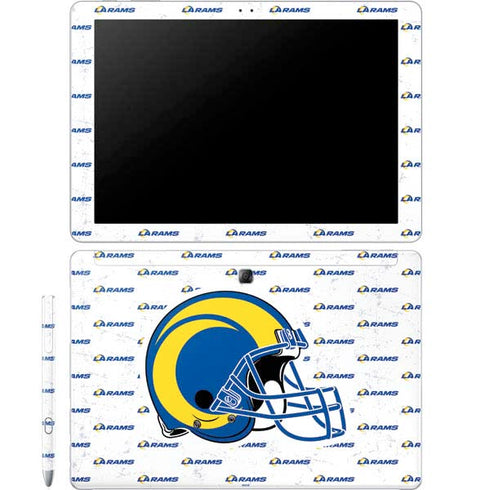 NFL Los Angeles Rams White Logo Blast Galaxy Book 12in Skin