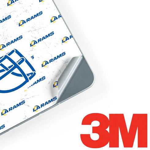 NFL Los Angeles Rams White Logo Blast Galaxy Book 12in Skin