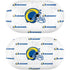 NFL Los Angeles Rams White Logo Blast Galaxy Buds Plus Skin