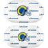 NFL Los Angeles Rams White Logo Blast Galaxy Buds Skin