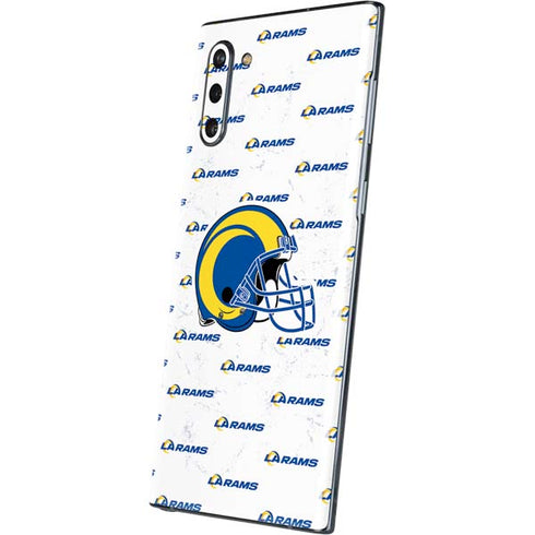 NFL Los Angeles Rams White Logo Blast Galaxy Note 10 Skin