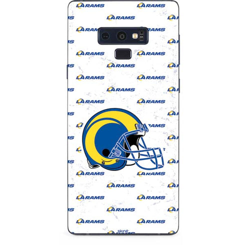 NFL Los Angeles Rams White Logo Blast Galaxy Note 9 Skin