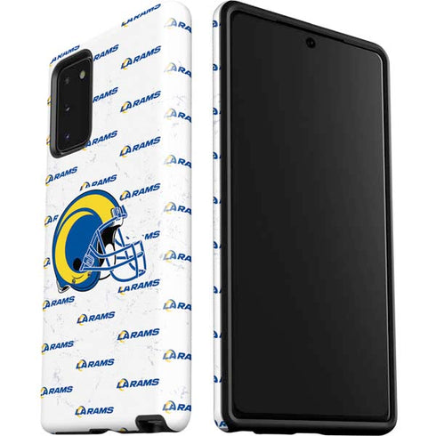 NFL Los Angeles Rams White Logo Blast Galaxy Note20 5G Pro Case