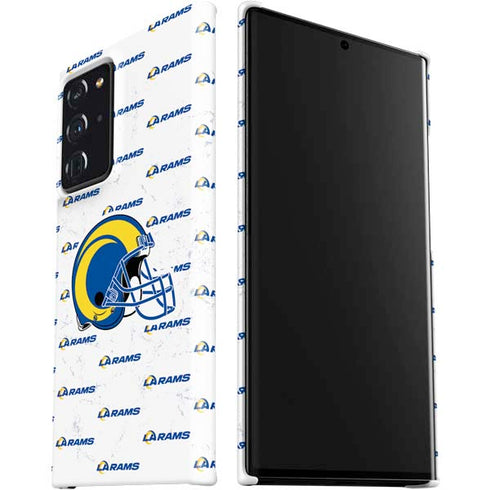 NFL Los Angeles Rams White Logo Blast Galaxy Note20 Ultra 5G Lite Case