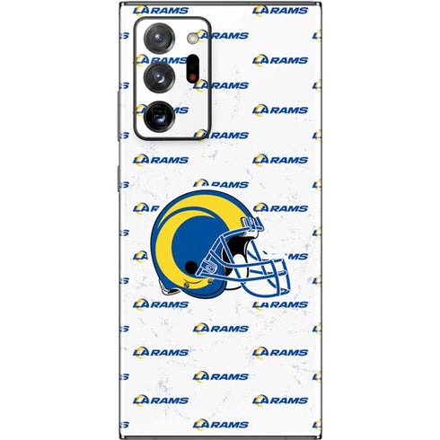NFL Los Angeles Rams White Logo Blast Galaxy Note20 Ultra 5G Skin
