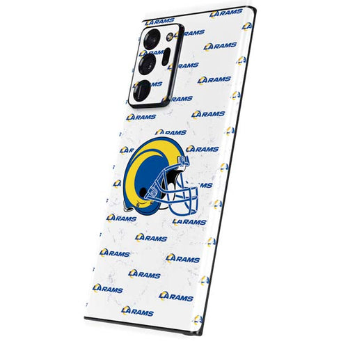 NFL Los Angeles Rams White Logo Blast Galaxy Note20 Ultra 5G Skin