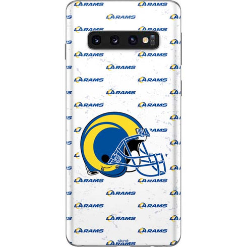 NFL Los Angeles Rams White Logo Blast Galaxy S10 Skin