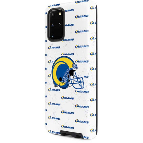 NFL Los Angeles Rams White Logo Blast Galaxy S20 Plus Pro Case