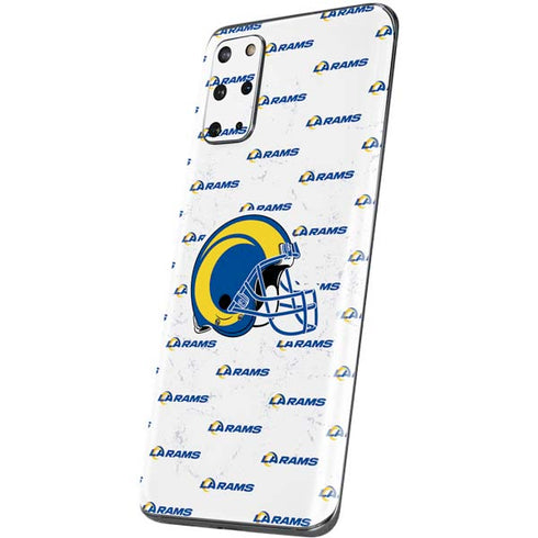 NFL Los Angeles Rams White Logo Blast Galaxy S20 Plus Skin