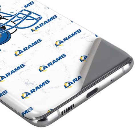 NFL Los Angeles Rams White Logo Blast Galaxy S20 Plus Skin
