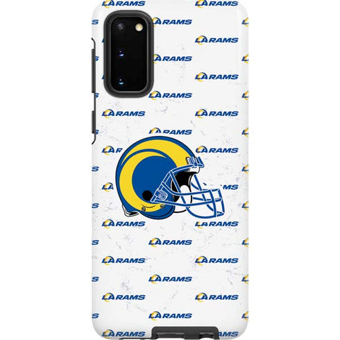 NFL Los Angeles Rams White Logo Blast Galaxy S20 Pro Case