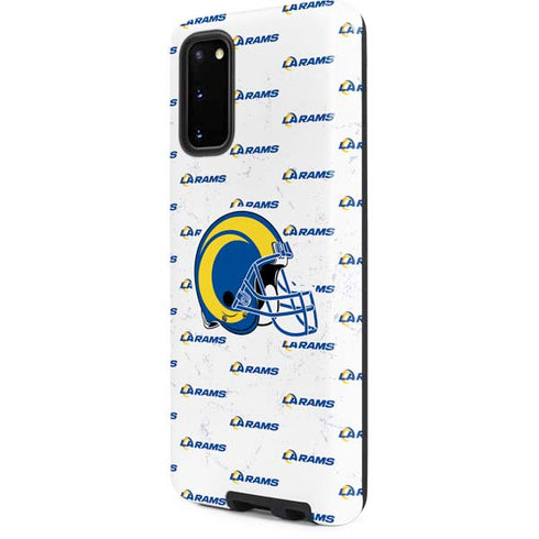 NFL Los Angeles Rams White Logo Blast Galaxy S20 Pro Case