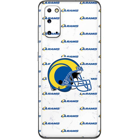 NFL Los Angeles Rams White Logo Blast Galaxy S20 Skin