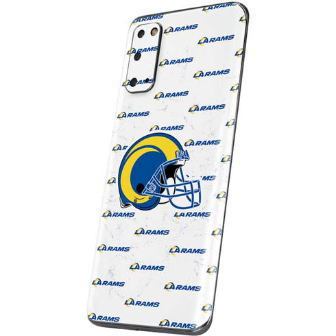 NFL Los Angeles Rams White Logo Blast Galaxy S20 Skin