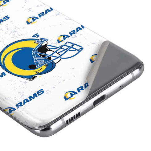 NFL Los Angeles Rams White Logo Blast Galaxy S20 Ultra 5G Skin