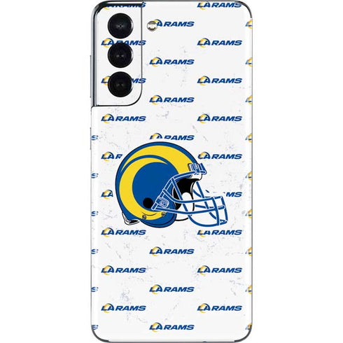 NFL Los Angeles Rams White Logo Blast Galaxy S21 5G Skin