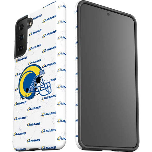 NFL Los Angeles Rams White Logo Blast Galaxy S21 FE Pro Case